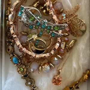 Fashion Jewelry Gold and Teal Dragonfly Pin Fashion Jewelry Bundle